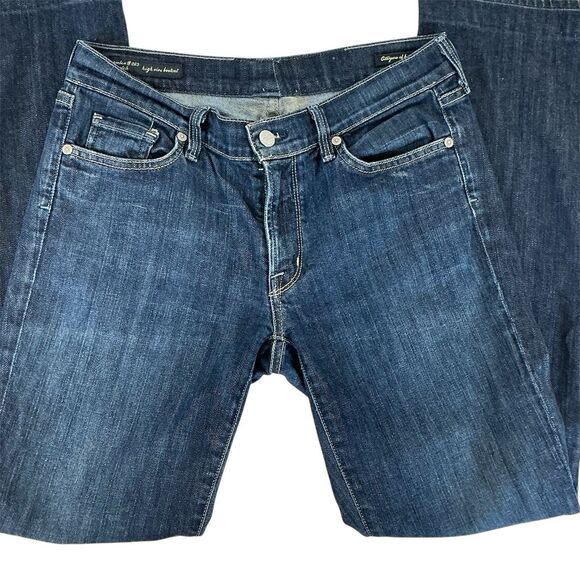 Citizens Of Humanity Jeans Women's Sz 30 Blue Amber Stretch Button Zip Boot Cut - Picture 1 of 13